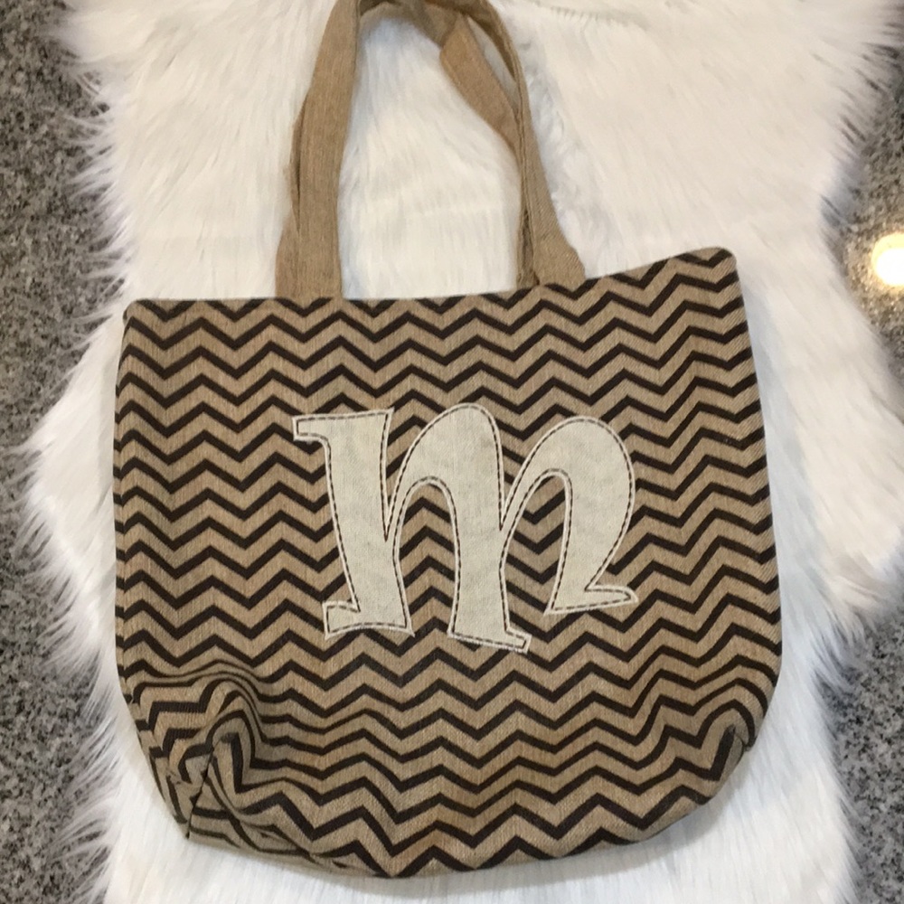 4/$20 chevron bag with letter m